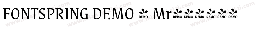 FONTSPRING DEMO - Mr字体转换